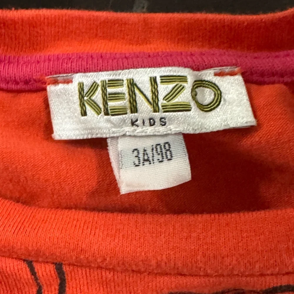 Kenzo Kids Tiger Logo Graphic Tee Red Size 3A / 3Y Designer Streetwear